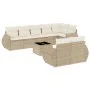 9-piece garden sofa set with beige synthetic rattan cushions by , Modular outdoor sofas - Ref: Foro24-3221627, Price: 748,37 ...