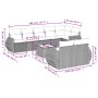 Set mit 9 Gartensofas mit beigen Kissen aus synthetischem Rattan von , Modulare Sofas für den Außenbereich - Ref: Foro24-3221...