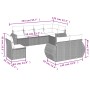 Garden sofa set with beige cushions, 8 pieces, PE rattan. by , Modular outdoor sofas - Ref: Foro24-3221638, Price: 558,34 €, ...