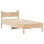 Solid pine wood bed frame 90x200 cm by , Beds and slatted bases - Ref: Foro24-844737, Price: 104,11 €, Discount: %