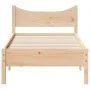 Solid pine wood bed frame 90x200 cm by , Beds and slatted bases - Ref: Foro24-844737, Price: 104,11 €, Discount: %