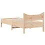 Solid pine wood bed frame 90x200 cm by , Beds and slatted bases - Ref: Foro24-844737, Price: 104,11 €, Discount: %