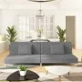 Two-seater sofa bed with two light gray fabric pillows. by , Sofas - Ref: Foro24-375887, Price: 248,79 €, Discount: %