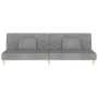 Sofá cama de 2 plazas con dos almohadas tela gris claro de , Sofás - Ref: Foro24-375887, Precio: 248,76 €, Descuento: %