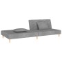 Two-seater sofa bed with two light gray fabric pillows. by , Sofas - Ref: Foro24-375887, Price: 254,44 €, Discount: %