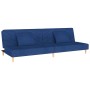 Sofá cama de 2 plazas con dos almohadas tela azul de , Sofás - Ref: Foro24-375893, Precio: 217,11 €