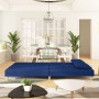 Sofá cama de 2 plazas con dos almohadas tela azul de , Sofás - Ref: Foro24-375893, Precio: 217,11 €