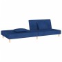 Two-seater sofa bed with two blue fabric pillows. by , Sofas - Ref: Foro24-375893, Price: 251,34 €, Discount: %