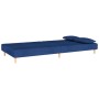 Two-seater sofa bed with two blue fabric pillows. by , Sofas - Ref: Foro24-375893, Price: 251,34 €, Discount: %