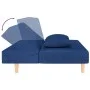 Sofá cama de 2 plazas con dos almohadas tela azul de , Sofás - Ref: Foro24-375893, Precio: 246,96 €, Descuento: %