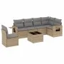 Set of 7-piece garden sofas and beige synthetic rattan cushions by , Garden sets - Ref: Foro24-3252576, Price: 476,15 €, Disc...