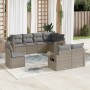 Garden sofa set 8 pieces and gray synthetic rattan cushions by , Garden sets - Ref: Foro24-3252777, Price: 577,98 €, Discount: %
