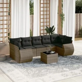 Set mit 8 Gartensofas und Kissen synthetisches Rattangrau von , Gartensets - Ref: Foro24-3253477, Preis: 517,47 €, Rabatt: %