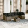 Set de sofás de jardín 8 pzas y cojines ratán sintético gris de , Conjuntos de jardín - Ref: Foro24-3253477, Precio: 517,59 €...