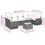 Garden sofa set 8 pieces and gray synthetic rattan cushions by , Garden sets - Ref: Foro24-3253477, Price: 517,47 €, Discount: %
