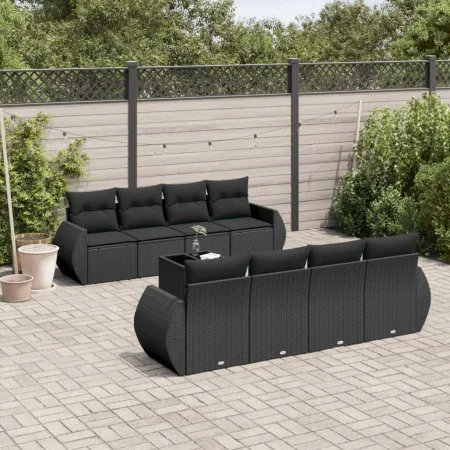 8-piece garden sofa set with black synthetic rattan cushions by , Garden sets - Ref: Foro24-3253482, Price: 579,74 €, Discoun...