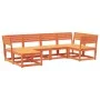 6-piece garden sofa set made of solid pine wood in brown wax. by , Garden sets - Ref: Foro24-3217032, Price: 534,54 €, Discou...