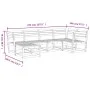 6-piece garden sofa set made of solid pine wood in brown wax. by , Garden sets - Ref: Foro24-3217032, Price: 534,54 €, Discou...