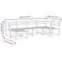 Set mit 6 Gartensofas aus massivem Kiefernholz von , Gartensets - Ref: Foro24-3217030, Preis: 400,95 €, Rabatt: %