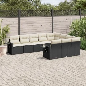 Garden sofa set 10 pieces with black synthetic rattan cushions by , Garden sets - Ref: Foro24-3253023, Price: 593,54 €, Disco...