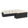 Gartensofa-Set 10-teilig mit schwarzen synthetischen Rattankissen von , Gartensets - Ref: Foro24-3253023, Preis: 593,54 €, Ra...