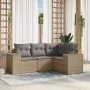 Garden sofa set with 4-piece synthetic rattan beige cushions by , Garden sets - Ref: Foro24-3254846, Price: 329,66 €, Discoun...