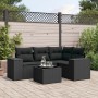 5-teiliges Gartenmöbel-Set und Kissen aus synthetischem Rattan schwarz von , Gartensets - Ref: Foro24-3254852, Preis: 369,17 ...
