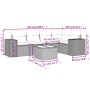 Set aus 6-teiligen Gartensofas und Kissen Kunstrattan schwarz von , Gartensets - Ref: Foro24-3254873, Preis: 388,40 €, Rabatt: %