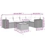 Set aus 6-teiligen Gartensofas und Kissen Kunstrattan schwarz von , Gartensets - Ref: Foro24-3254873, Preis: 396,52 €, Rabatt: %