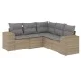 Garden sofa set with 5-piece synthetic rattan beige cushions by , Garden sets - Ref: Foro24-3254886, Price: 387,39 €, Discoun...