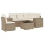 Garden sofa set with 6-piece synthetic rattan beige cushions by , Garden sets - Ref: Foro24-3254915, Price: 470,31 €, Discoun...