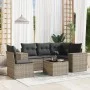 6-piece garden furniture set with gray synthetic rattan cushions by , Garden sets - Ref: Foro24-3254917, Price: 398,77 €, Dis...
