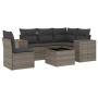 Set mit 6 Gartenmöbeln und Kissen synthetisches Rattangrau von , Gartensets - Ref: Foro24-3254917, Preis: 391,46 €, Rabatt: %