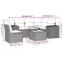 6-piece garden furniture set with gray synthetic rattan cushions by , Garden sets - Ref: Foro24-3254917, Price: 398,77 €, Dis...