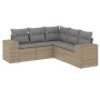 Garden sofa set with 5-piece synthetic rattan beige cushions by , Garden sets - Ref: Foro24-3222548, Price: 351,36 €, Discoun...
