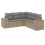 Set Gartensofas mit Kissen 5 Stück synthetisches Rattan beige von , Gartensets - Ref: Foro24-3222548, Preis: 349,05 €, Rabatt: %