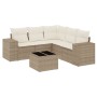 Set Gartensofas mit Kissen 6 Stück synthetisches Rattan beige von , Gartensets - Ref: Foro24-3222557, Preis: 417,78 €, Rabatt: %