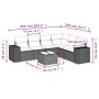 Set aus 7-teiligen Gartensofas und Kissen, synthetisches Rattan, beige von , Gartensets - Ref: Foro24-3222618, Preis: 451,10 ...