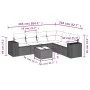Set of 7-piece garden sofas and beige synthetic rattan cushions by , Garden sets - Ref: Foro24-3222618, Price: 459,28 €, Disc...