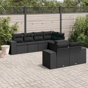 7-piece garden dining set with black synthetic rattan cushions by , Garden sets - Ref: Foro24-3222804, Price: 604,90 €, Disco...