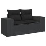 Set de comedor de jardín 7 pzas y cojines ratán sintético negro de , Conjuntos de jardín - Ref: Foro24-3222804, Precio: 558,7...
