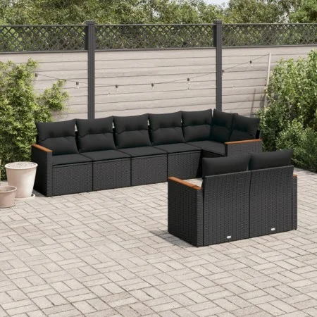 8-piece garden sofa set with black synthetic rattan cushions by , Garden sets - Ref: Foro24-3258548, Price: 564,10 €, Discoun...