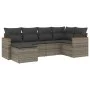 6-teiliges Gartenmöbel-Set und graue synthetische Rattankissen von , Gartensets - Ref: Foro24-3258581, Preis: 364,95 €, Rabat...