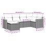 6-teiliges Gartenmöbel-Set und graue synthetische Rattankissen von , Gartensets - Ref: Foro24-3258581, Preis: 369,61 €, Rabat...