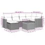 7-piece garden dining set with black synthetic rattan cushions by , Garden sets - Ref: Foro24-3258583, Price: 444,80 €, Disco...