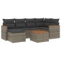 7-teilige Gartensofagarnitur mit grauen PE-Rattankissen von , Gartensets - Ref: Foro24-3258588, Preis: 409,81 €, Rabatt: %