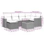 7-piece garden sofa set with gray PE rattan cushions by , Garden sets - Ref: Foro24-3258588, Price: 404,66 €, Discount: %