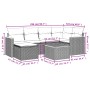7-teilige Gartensofagarnitur mit grauen PE-Rattankissen von , Gartensets - Ref: Foro24-3258588, Preis: 409,81 €, Rabatt: %