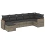 7-piece garden sofa set with gray PE rattan cushions by , Garden sets - Ref: Foro24-3258595, Price: 425,62 €, Discount: %