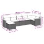 7-piece garden sofa set with gray PE rattan cushions by , Garden sets - Ref: Foro24-3258595, Price: 438,67 €, Discount: %